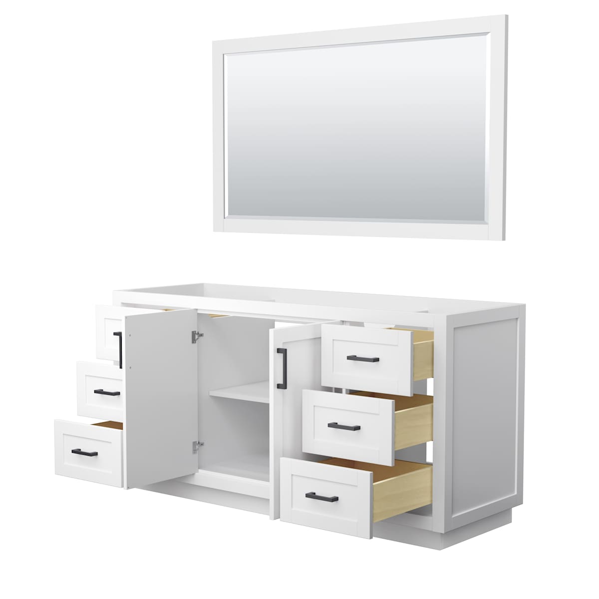 Miranda 66" Single Free Standing Vanity Cabinet - Less Vanity Top