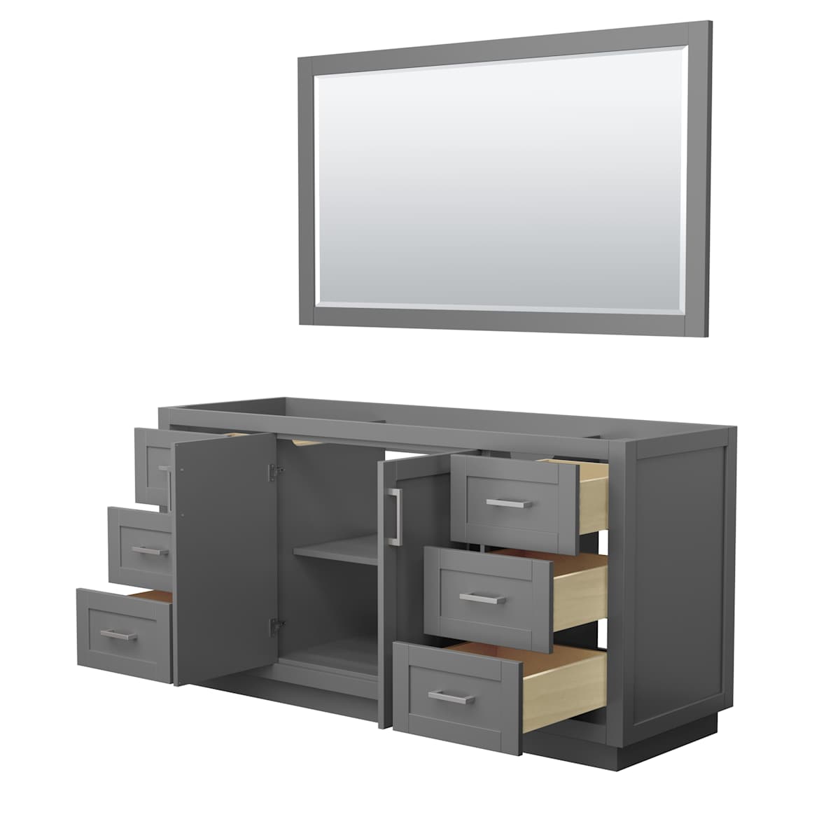 Miranda 66" Single Free Standing Vanity Cabinet - Less Vanity Top - image 10
