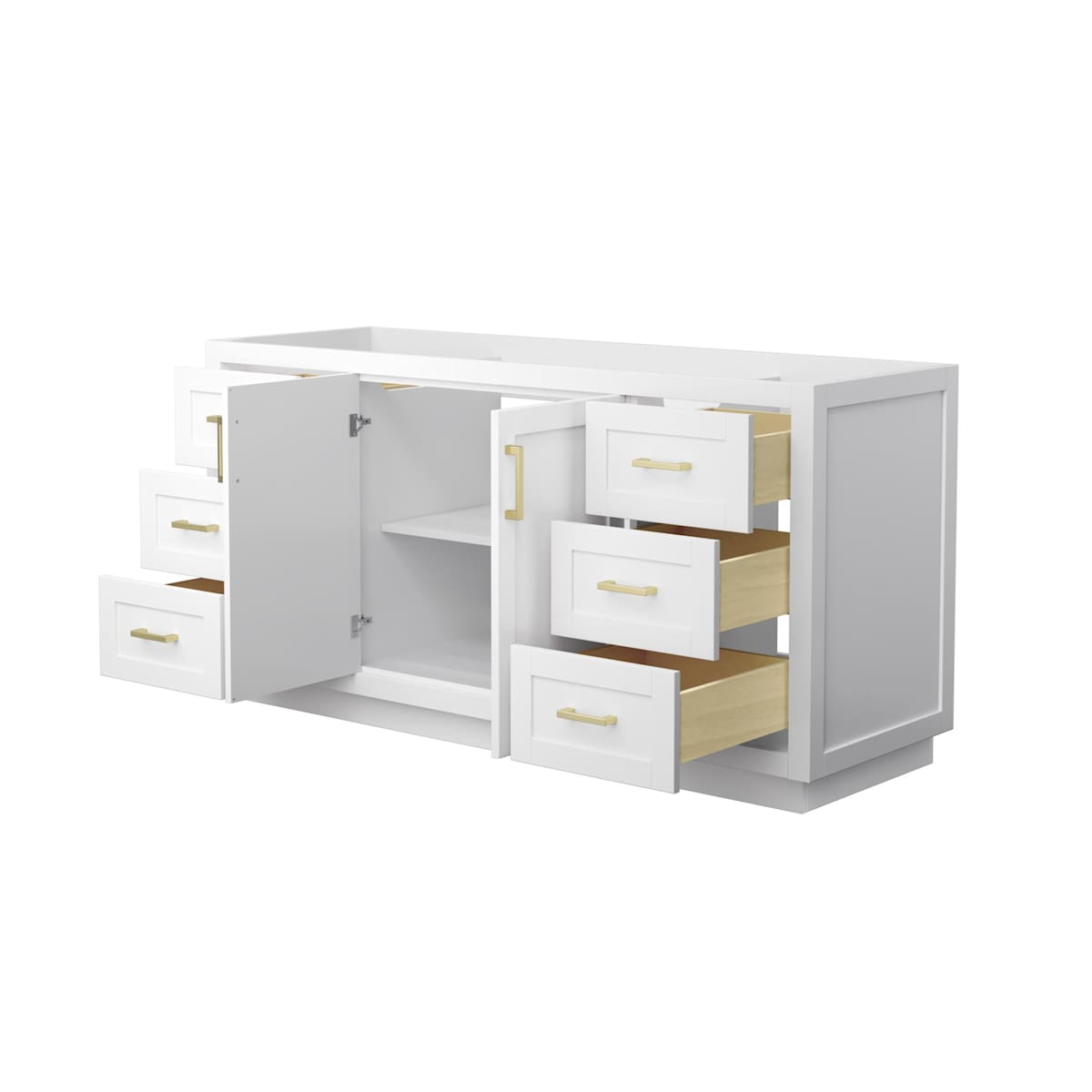 Miranda 66" Single Free Standing Vanity Cabinet Only - Less Vanity Top