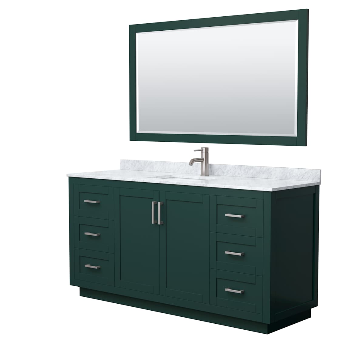 Miranda 66" Free Standing Single Basin Vanity Set with Cabinet, Marble Vanity Top, and Framed Mirror - image 17