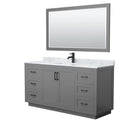 Miranda 66" Free Standing Single Basin Vanity Set with Cabinet, Marble Vanity Top, and Framed Mirror - image 19