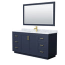 Miranda 66" Free Standing Single Basin Vanity Set with Cabinet, Marble Vanity Top, and Framed Mirror - image 21