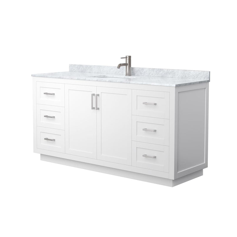Miranda 66" Free Standing Single Basin Vanity Set with Cabinet and Marble Vanity Top - image 7