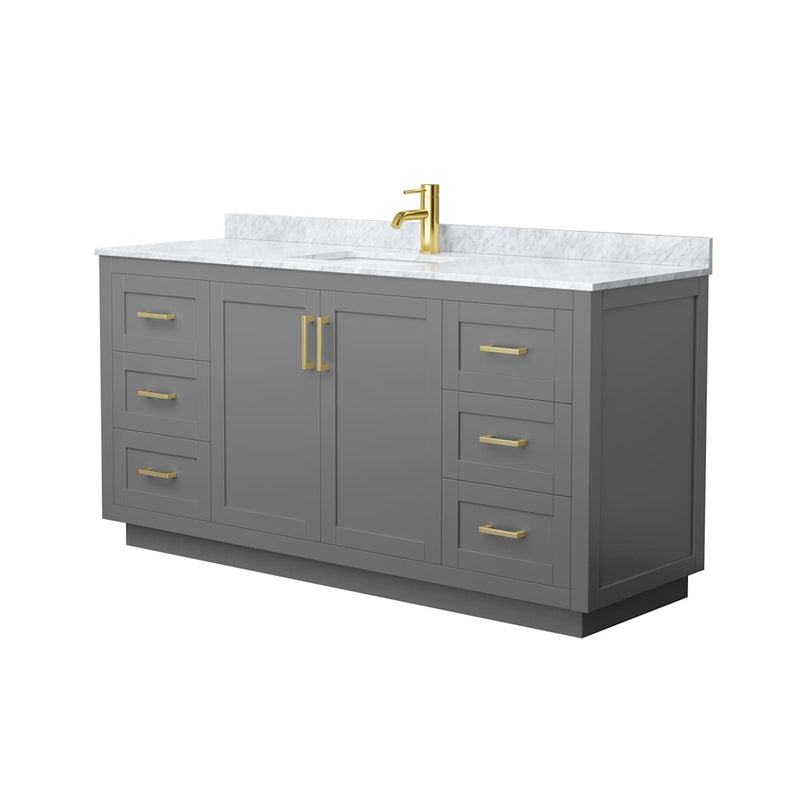 Miranda 66" Free Standing Single Basin Vanity Set with Cabinet and Marble Vanity Top - image 12