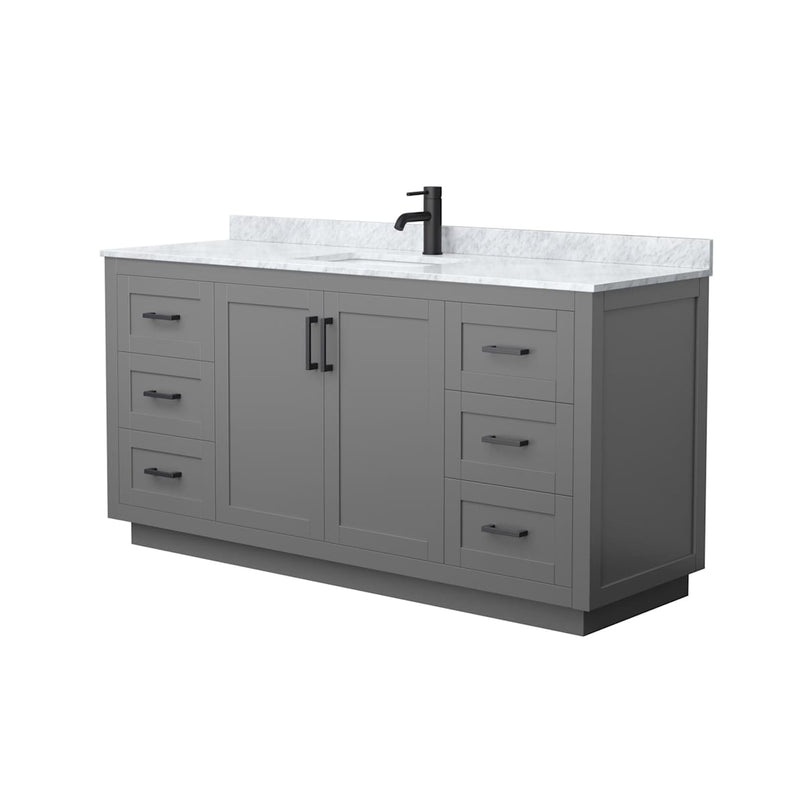 Miranda 66" Free Standing Single Basin Vanity Set with Cabinet and Marble Vanity Top - image 15