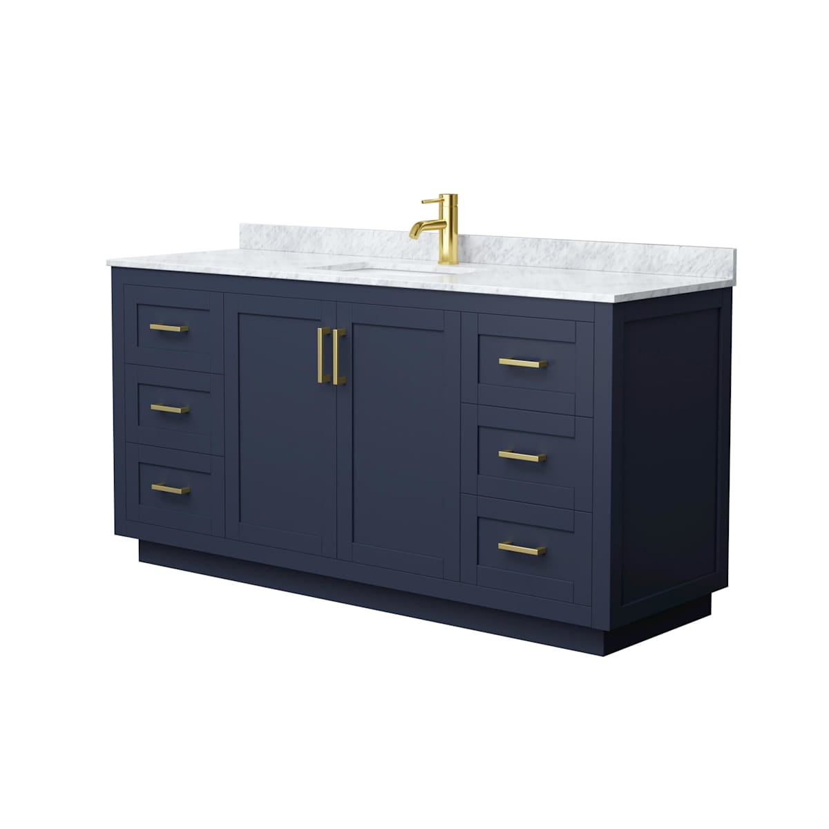 Miranda 66" Free Standing Single Basin Vanity Set with Cabinet and Marble Vanity Top - image 17