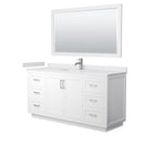 Miranda 66" Free Standing Single Basin Vanity Set with Cabinet, Cultured Marble Vanity Top, and Framed Mirror - image 9