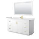 Miranda 66" Free Standing Single Basin Vanity Set with Cabinet, Cultured Marble Vanity Top, and Framed Mirror - image 11