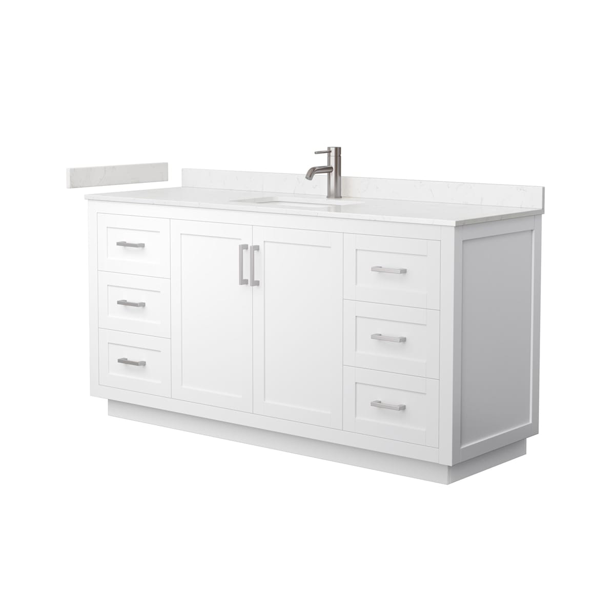 Miranda 66" Free Standing Single Basin Vanity Set with Cabinet and Cultured Marble Vanity Top