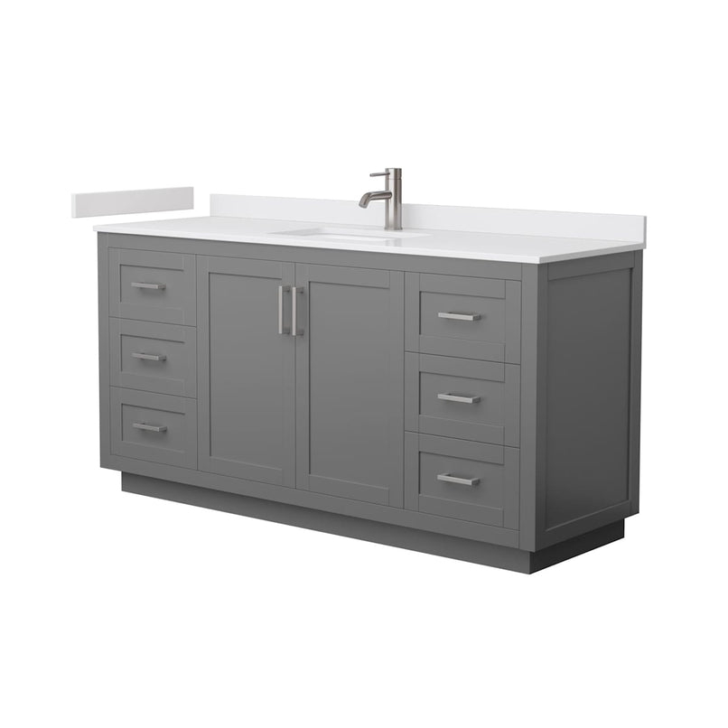 Miranda 66" Free Standing Single Basin Vanity Set with Cabinet and Cultured Marble Vanity Top - image 16