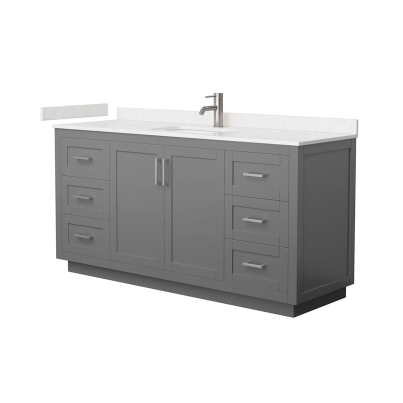 Miranda 66" Free Standing Single Basin Vanity Set with Cabinet and Cultured Marble Vanity Top - image 17