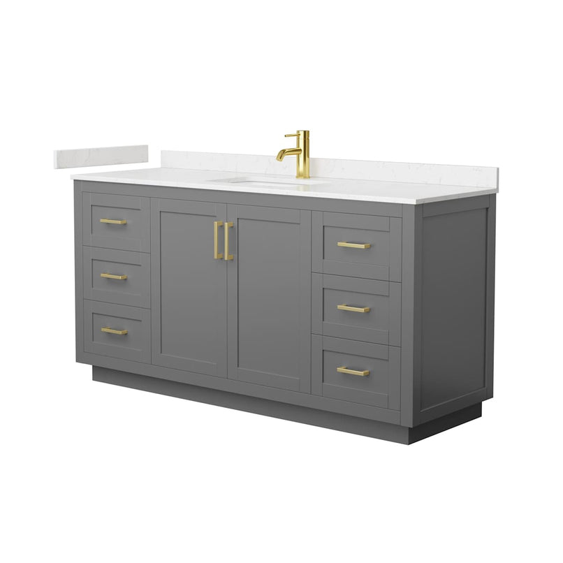 Miranda 66" Free Standing Single Basin Vanity Set with Cabinet and Cultured Marble Vanity Top - image 21