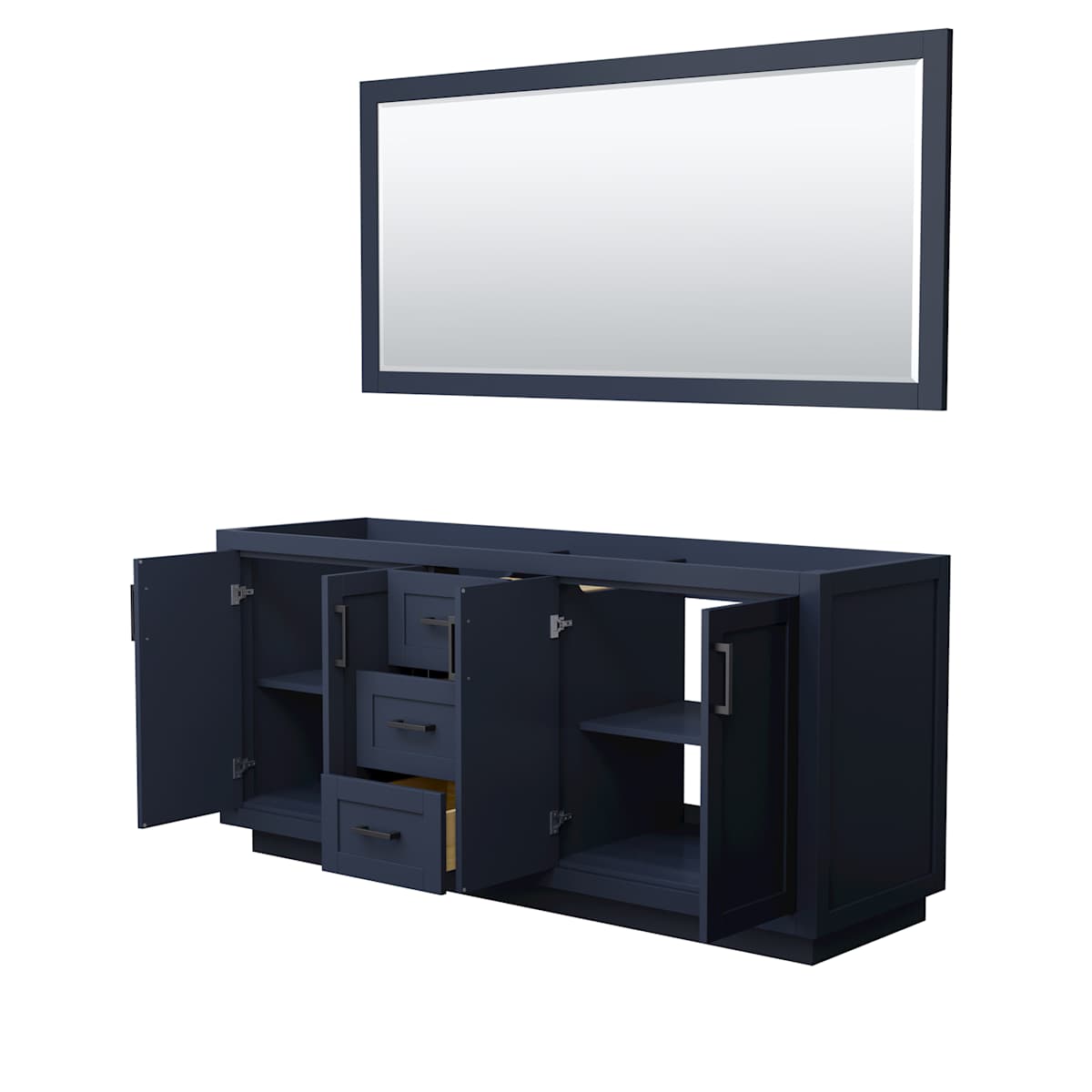 Miranda 71" Double Free Standing Vanity Cabinet - Less Vanity Top