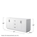 Miranda 71" Double Free Standing Vanity Cabinet - Less Vanity Top - image 4