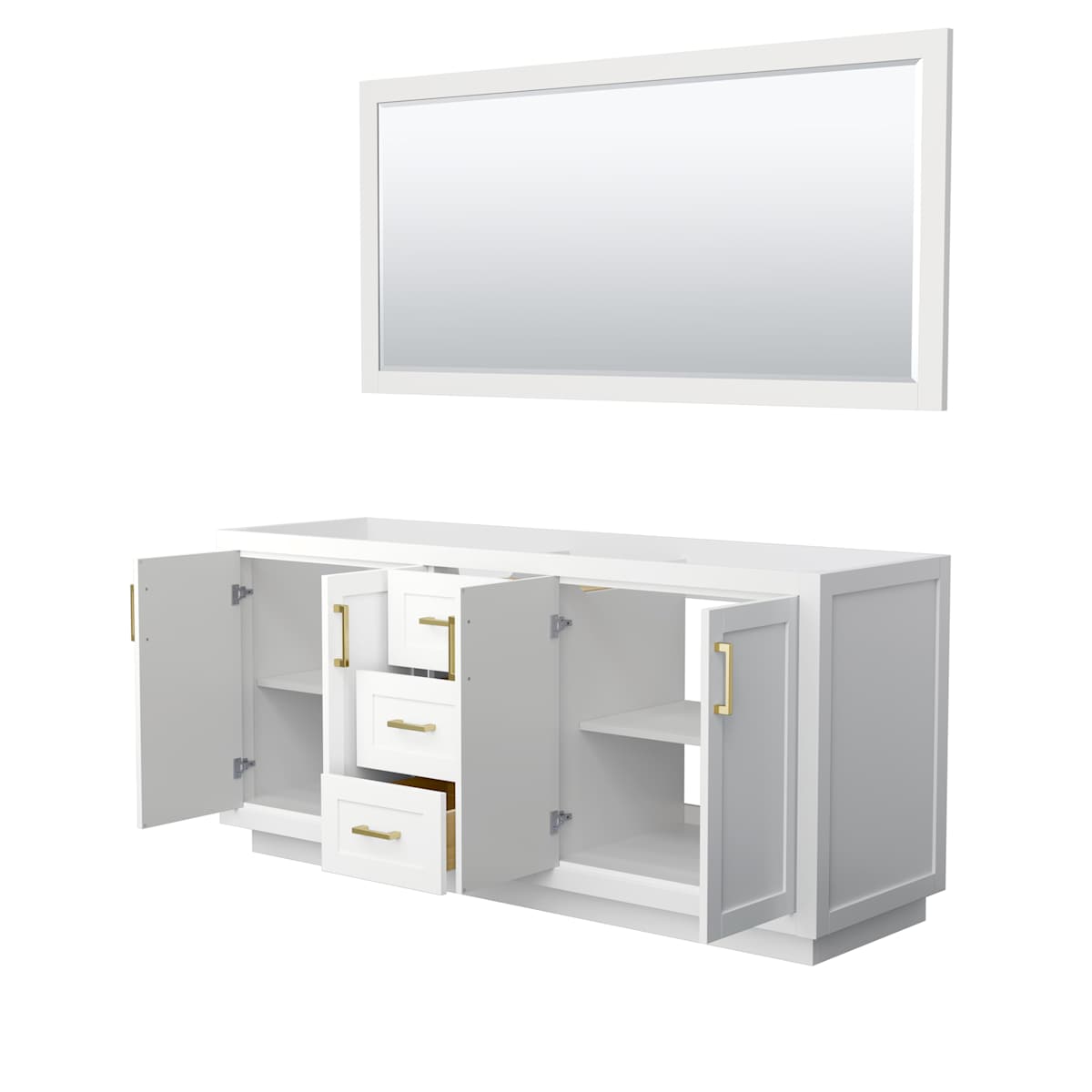 Miranda 71" Double Free Standing Vanity Cabinet - Less Vanity Top - image 14