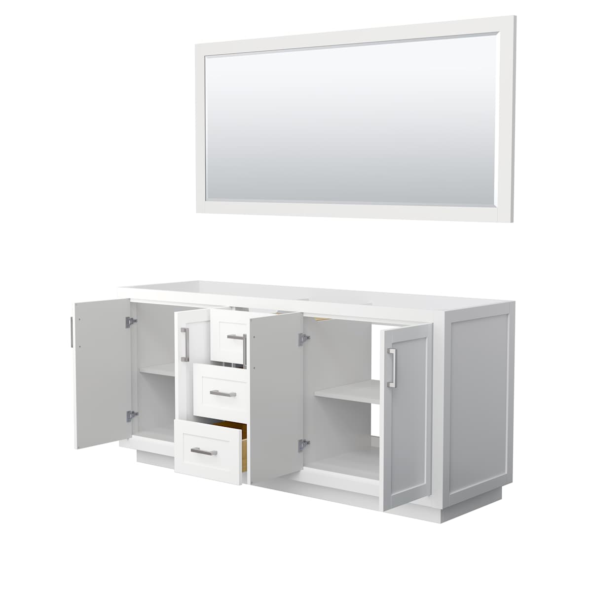 Miranda 71" Double Free Standing Vanity Cabinet - Less Vanity Top - image 15