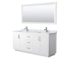 Miranda 72" Free Standing Double Basin Vanity Set with Cabinet, Marble Vanity Top, and Framed Mirror - image 8