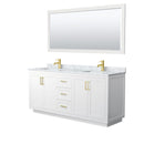 Miranda 72" Free Standing Double Basin Vanity Set with Cabinet, Marble Vanity Top, and Framed Mirror - image 10
