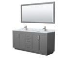 Miranda 72" Free Standing Double Basin Vanity Set with Cabinet, Marble Vanity Top, and Framed Mirror - image 12