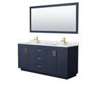 Miranda 72" Free Standing Double Basin Vanity Set with Cabinet, Marble Vanity Top, and Framed Mirror - image 21