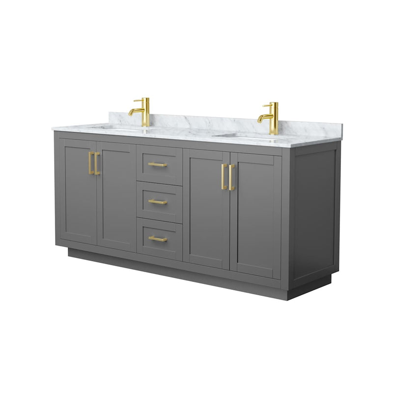 Miranda 72" Free Standing Double Basin Vanity Set with Cabinet and Marble Vanity Top - image 12