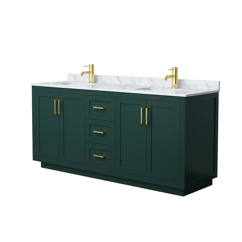 Miranda 72" Free Standing Double Basin Vanity Set with Cabinet and Marble Vanity Top - image 14