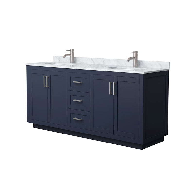 Miranda 72" Free Standing Double Basin Vanity Set with Cabinet and Marble Vanity Top - image 16