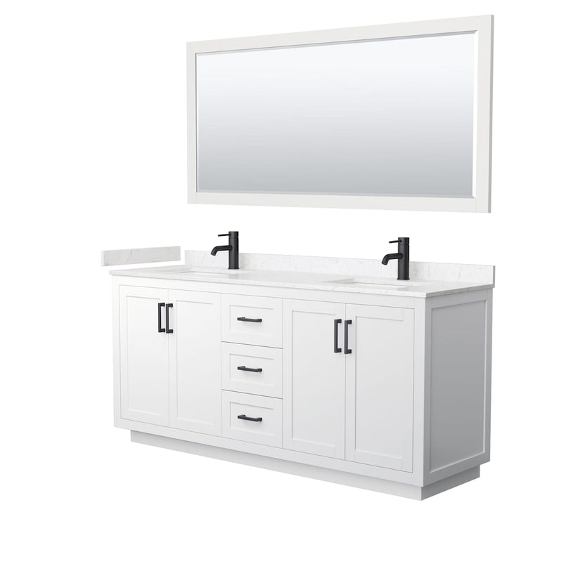 Miranda 72" Free Standing Double Basin Vanity Set with Cabinet, Cultured Marble Vanity Top, and Framed Mirror - image 19