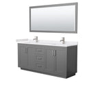 Miranda 72" Free Standing Double Basin Vanity Set with Cabinet, Cultured Marble Vanity Top, and Framed Mirror - image 20