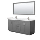 Miranda 72" Free Standing Double Basin Vanity Set with Cabinet, Cultured Marble Vanity Top, and Framed Mirror - image 21