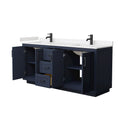 Miranda 72" Free Standing Double Basin Vanity Set with Cabinet and Cultured Marble Vanity Top - image 3