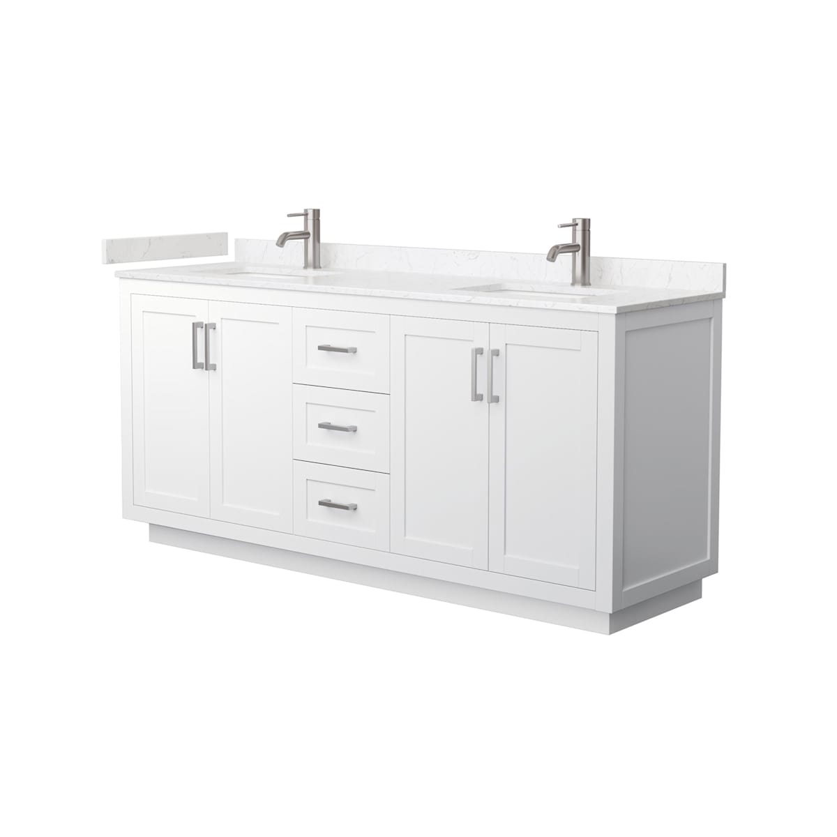 Miranda 72" Free Standing Double Basin Vanity Set with Cabinet and Cultured Marble Vanity Top - image 9