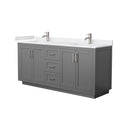 Miranda 72" Free Standing Double Basin Vanity Set with Cabinet and Cultured Marble Vanity Top - image 14