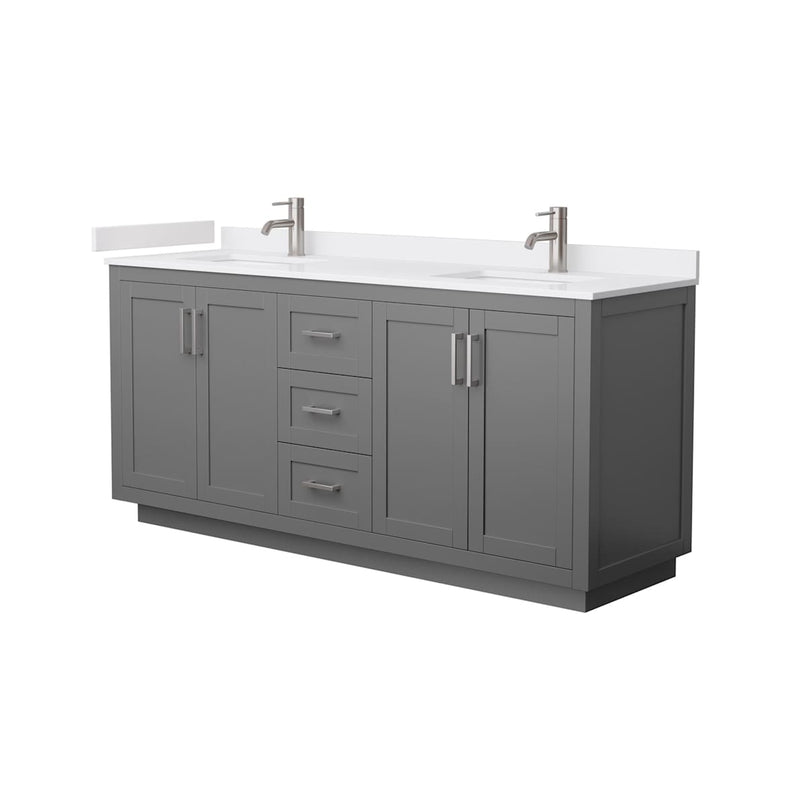 Miranda 72" Free Standing Double Basin Vanity Set with Cabinet and Cultured Marble Vanity Top - image 14