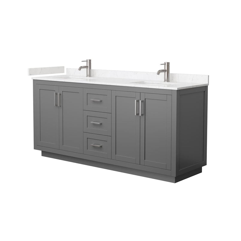 Miranda 72" Free Standing Double Basin Vanity Set with Cabinet and Cultured Marble Vanity Top - image 15