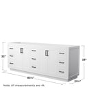 Miranda 84" Double Free Standing Vanity Cabinet - Less Vanity Top - image 4