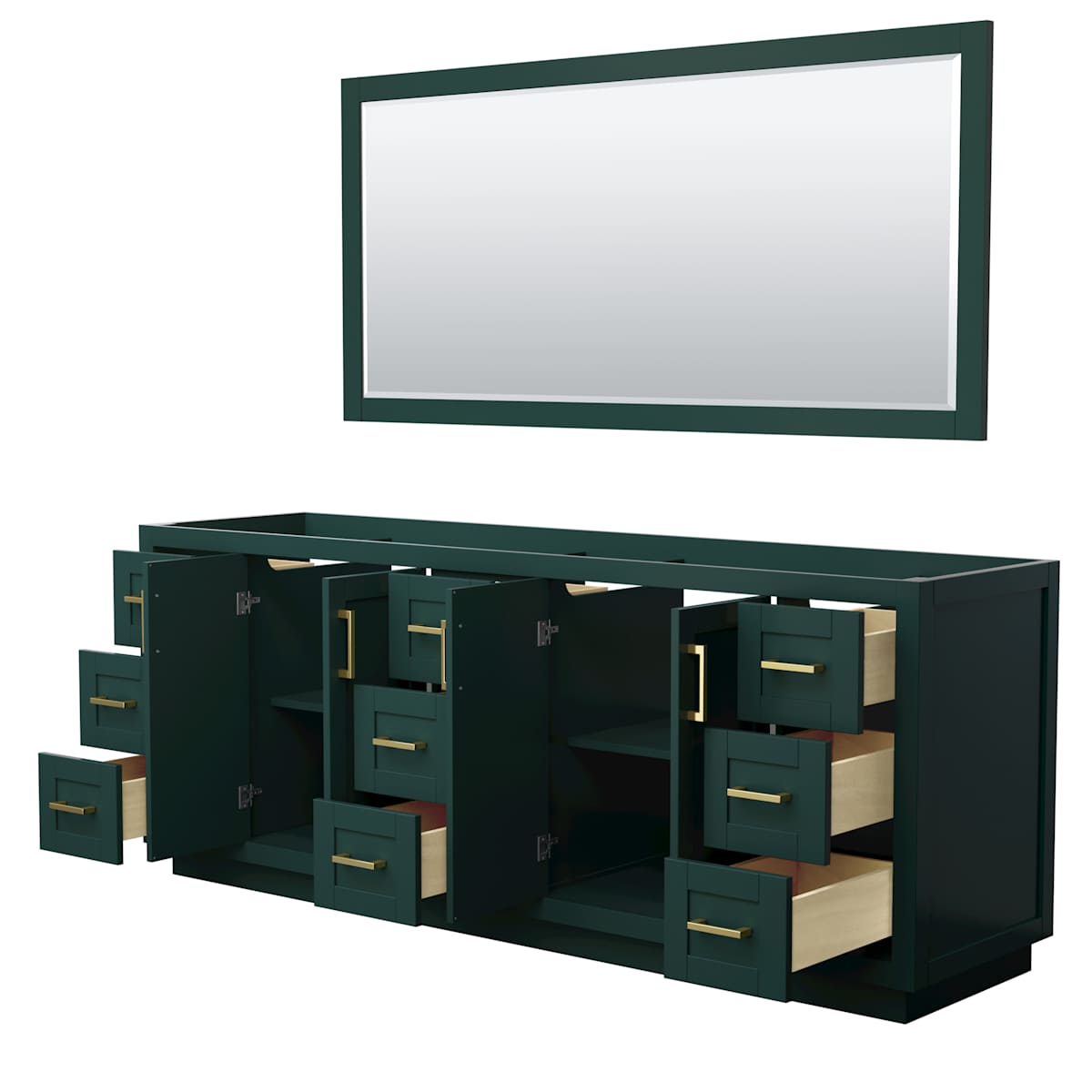 Miranda 84" Double Free Standing Vanity Cabinet - Less Vanity Top