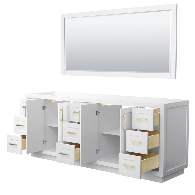 Miranda 84" Double Free Standing Vanity Cabinet - Less Vanity Top - image 18