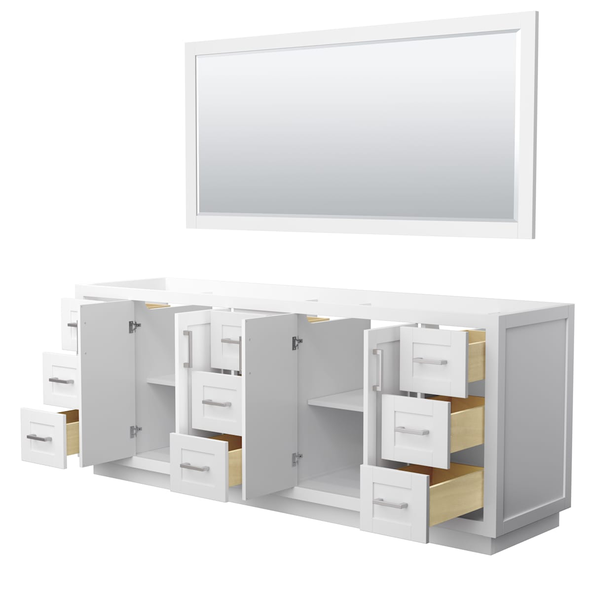 Miranda 84" Double Free Standing Vanity Cabinet - Less Vanity Top - image 19