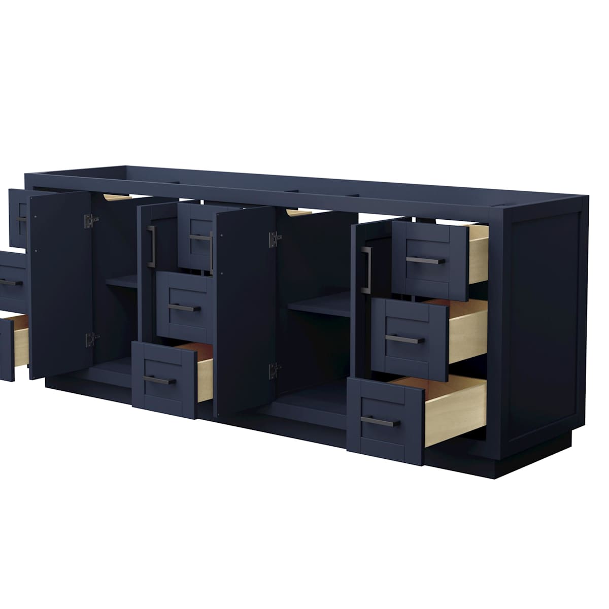 Miranda 84" Double Free Standing Vanity Cabinet Only - Less Vanity Top