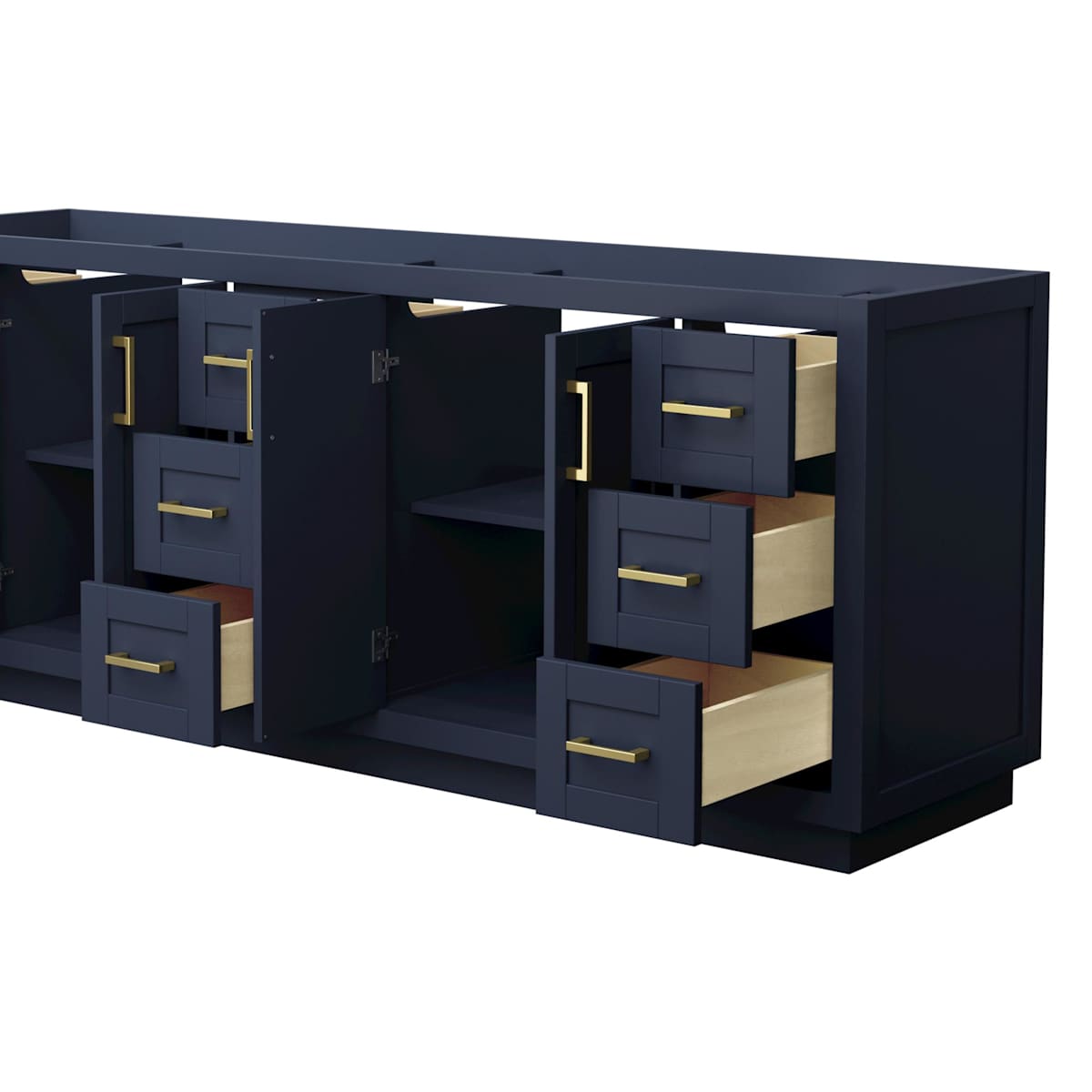 Miranda 84" Double Free Standing Vanity Cabinet Only - Less Vanity Top