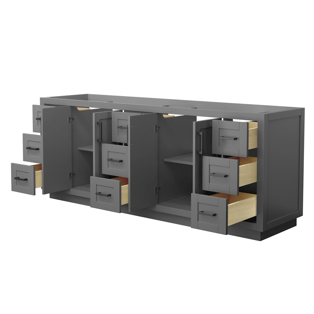 Miranda 84" Double Free Standing Vanity Cabinet Only - Less Vanity Top