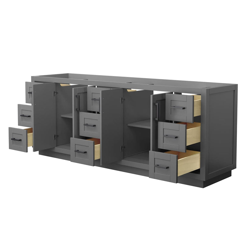 Miranda 84" Double Free Standing Vanity Cabinet Only - Less Vanity Top - image 7