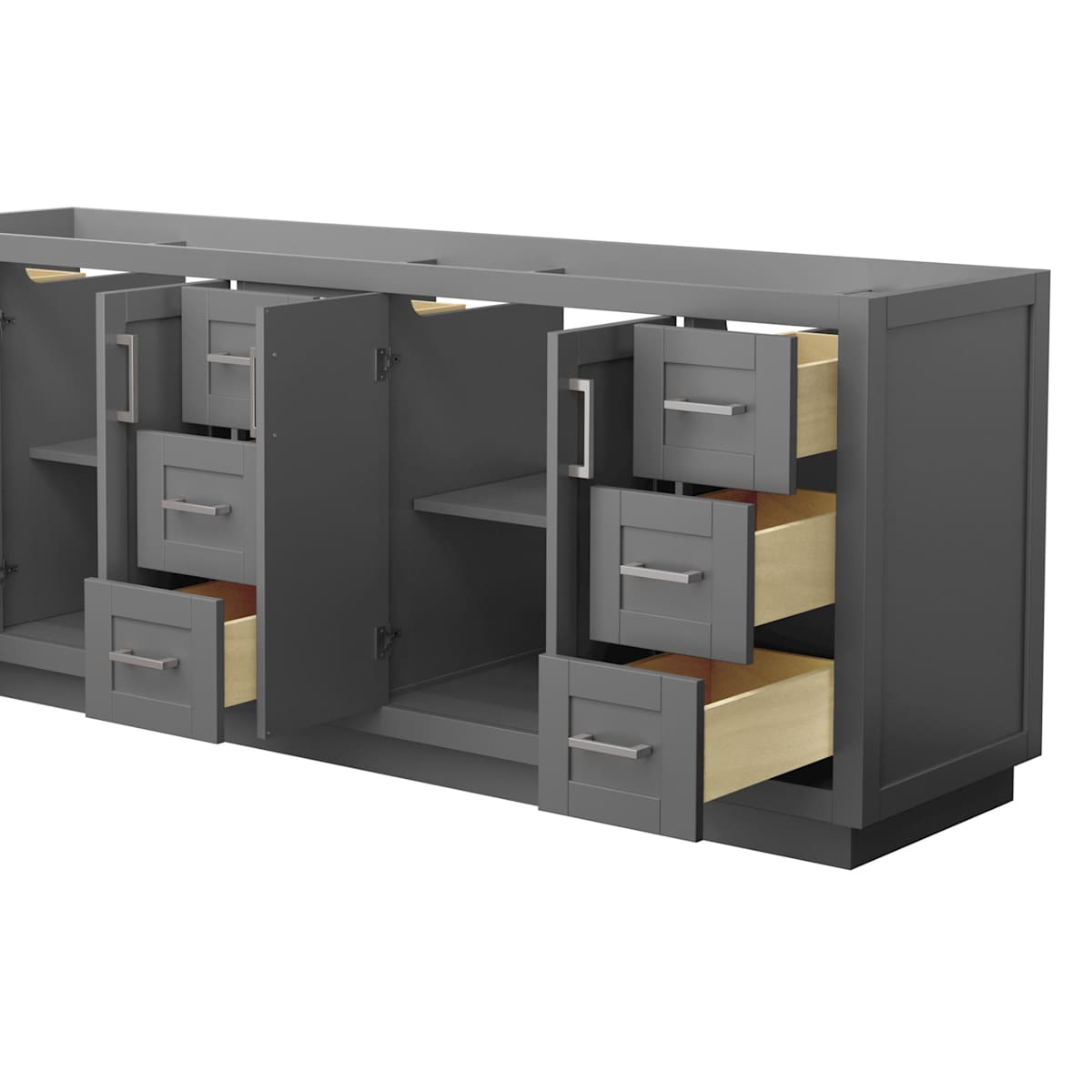Miranda 84" Double Free Standing Vanity Cabinet Only - Less Vanity Top