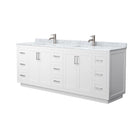 Miranda 84" Free Standing Double Basin Vanity Set with Cabinet and Marble Vanity Top - image 7
