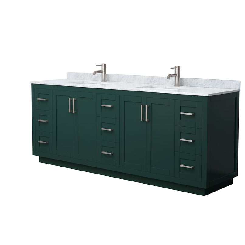 Miranda 84" Free Standing Double Basin Vanity Set with Cabinet and Marble Vanity Top - image 13