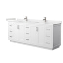 Miranda 84" Free Standing Double Basin Vanity Set with Cabinet and Cultured Marble Vanity Top - image 2