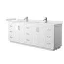Miranda 84" Free Standing Double Basin Vanity Set with Cabinet and Cultured Marble Vanity Top - image 8