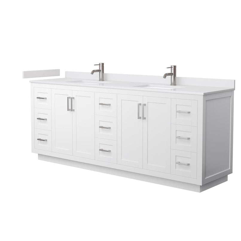 Miranda 84" Free Standing Double Basin Vanity Set with Cabinet and Cultured Marble Vanity Top - image 8