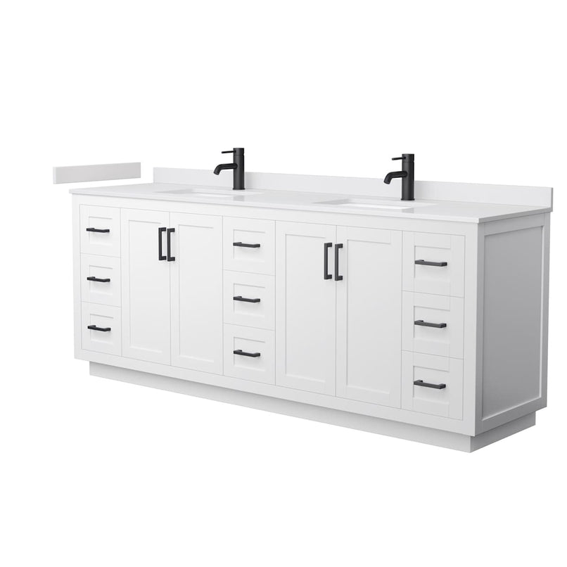 Miranda 84" Free Standing Double Basin Vanity Set with Cabinet and Cultured Marble Vanity Top - image 11
